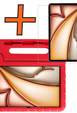 Nomfy Nomfy iPad Air 7 (11 inch) Kinderhoes Met Screenprotector - Rood