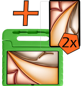 Nomfy Nomfy iPad Air 7 (11 inch) Kinderhoes Met 2x Screenprotector - Groen