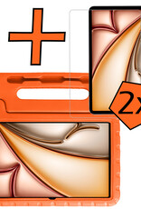 Nomfy Nomfy iPad Air 7 (11 inch) Kinderhoes Met 2x Screenprotector - Oranje