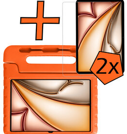 Nomfy Nomfy iPad Air 7 (11 inch) Kinderhoes Met 2x Screenprotector - Oranje