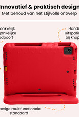 Nomfy Nomfy iPad Air 7 (11 inch) Kinderhoes Met 2x Screenprotector - Rood