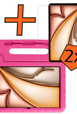 Nomfy Nomfy iPad Air 7 (11 inch) Kinderhoes Met 2x Screenprotector - Roze