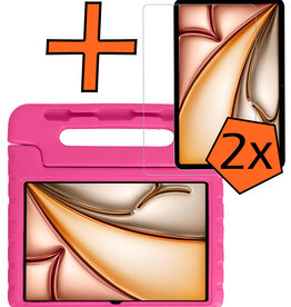 Nomfy Nomfy iPad Air 7 (11 inch) Kinderhoes Met 2x Screenprotector - Roze