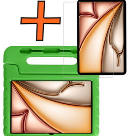 Nomfy Nomfy iPad Air 7 (13 inch) Kinderhoes Met Screenprotector - Groen