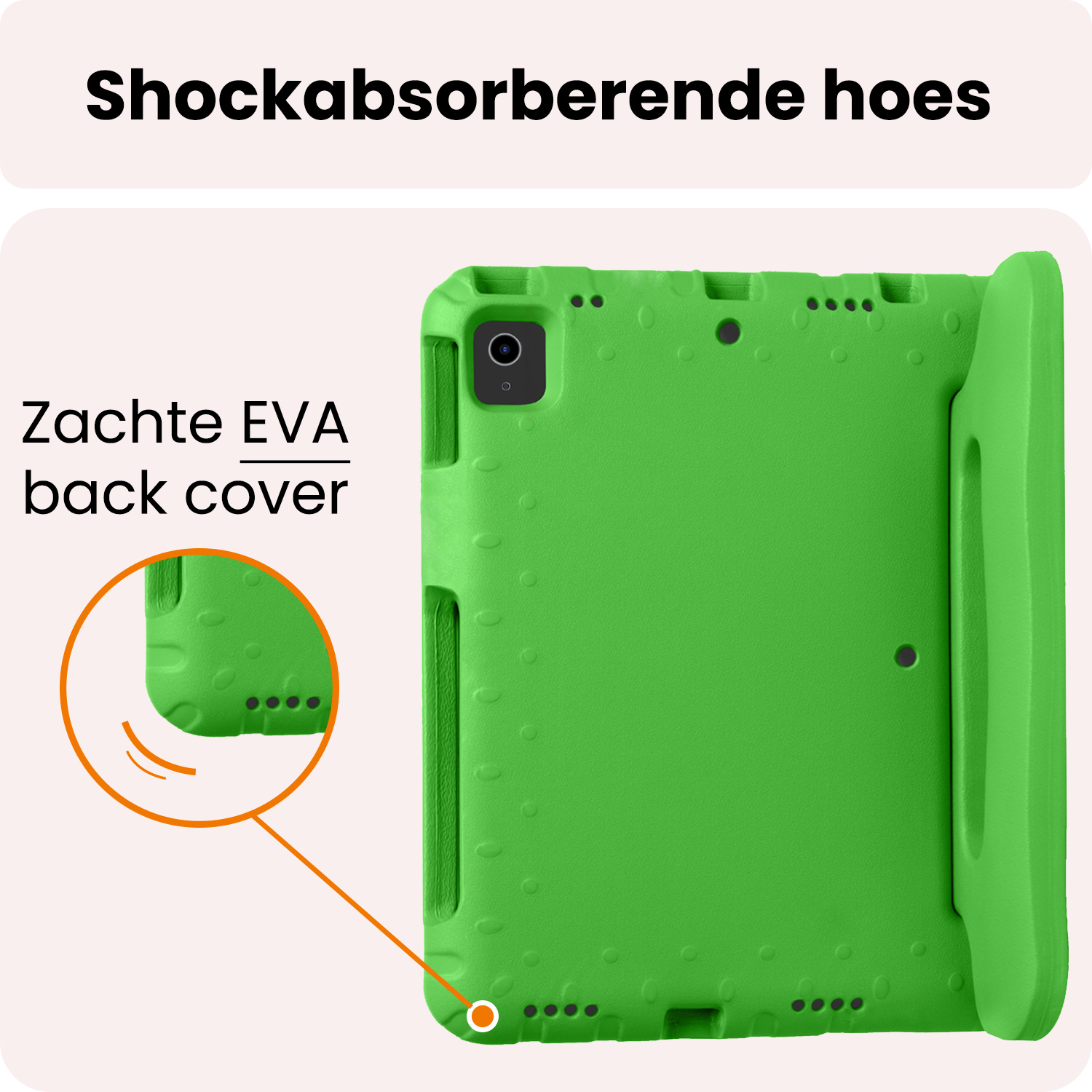 Nomfy Nomfy iPad Air 7 (13 inch) Kinderhoes Met Screenprotector - Groen