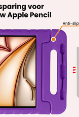 Nomfy Nomfy iPad Air 7 (13 inch) Kinderhoes Met Screenprotector - Paars