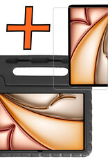 Nomfy Nomfy iPad Air 7 (13 inch) Kinderhoes Met Screenprotector - Zwart