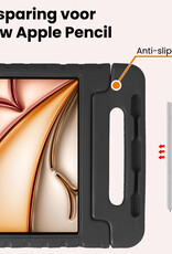 Nomfy Nomfy iPad Air 7 (13 inch) Kinderhoes Met Screenprotector - Zwart