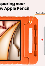 Nomfy Nomfy iPad Air 7 (13 inch) Kinderhoes Met 2x Screenprotector - Oranje