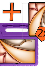 Nomfy Nomfy iPad Air 7 (13 inch) Kinderhoes Met 2x Screenprotector - Paars