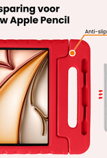 Nomfy Nomfy iPad Air 7 (13 inch) Kinderhoes Met 2x Screenprotector - Rood