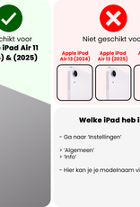 NoXx Hoesje Geschikt voor iPad Air 6 (11 inch) Hoesje Case Hard Cover Hoes Book Case - Donkerblauw