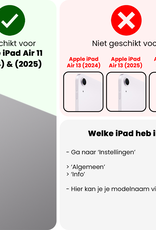 NoXx Hoesje Geschikt voor iPad Air 6 (11 inch) Hoesje Case Hard Cover Hoes Book Case Met Uitsparing Geschikt voor Apple Pencil - Rosé goud