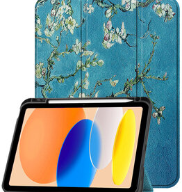 Nomfy Nomfy iPad 11 2025 Hoesje Met Uitsparing Apple Pencil - Bloesem