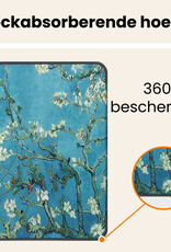 Nomfy Nomfy iPad 11 2025 Hoesje Met Uitsparing Apple Pencil - Bloesem