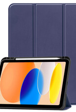 Nomfy Nomfy iPad 11 2025 Hoesje Met Uitsparing Apple Pencil - Donkerblauw