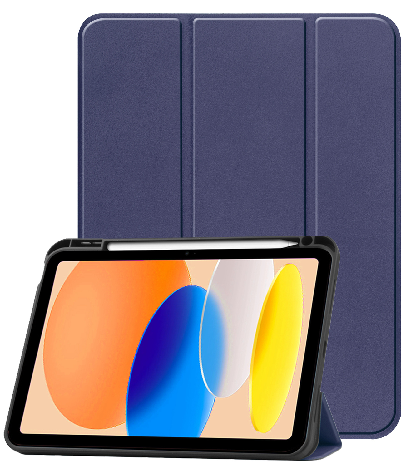 Nomfy Nomfy iPad 11 2025 Hoesje Met Uitsparing Apple Pencil - Donkerblauw