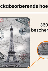 Nomfy Nomfy iPad 11 2025 Hoesje Met Uitsparing Apple Pencil - Eiffeltoren