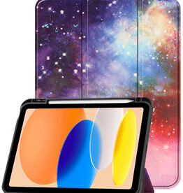 Nomfy Nomfy iPad 11 2025 Hoesje Met Uitsparing Apple Pencil - Galaxy