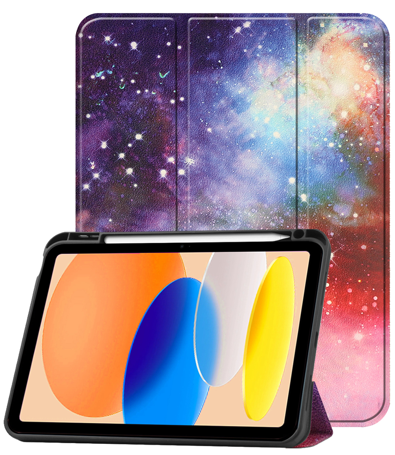 Nomfy Nomfy iPad 11 2025 Hoesje Met Uitsparing Apple Pencil - Galaxy
