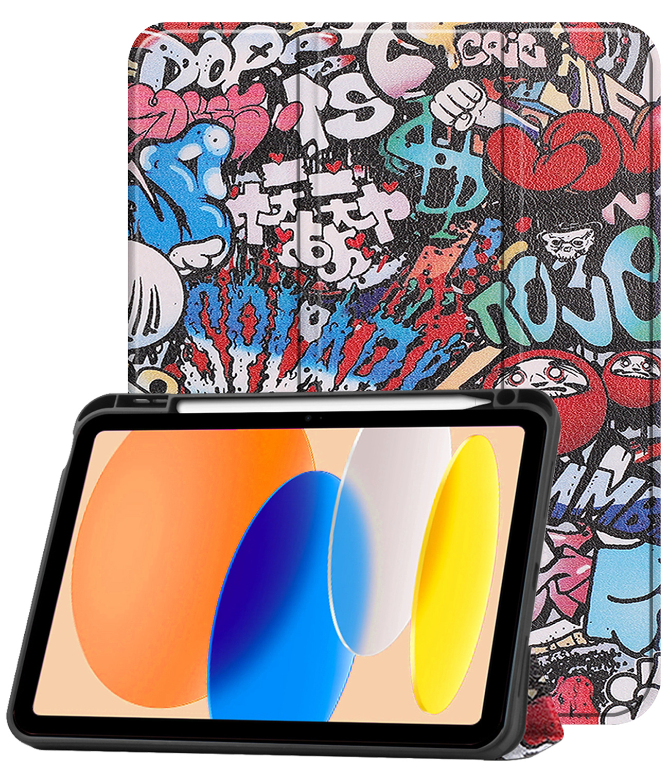 Nomfy Nomfy iPad 11 2025 Hoesje Met Uitsparing Apple Pencil - Graffity