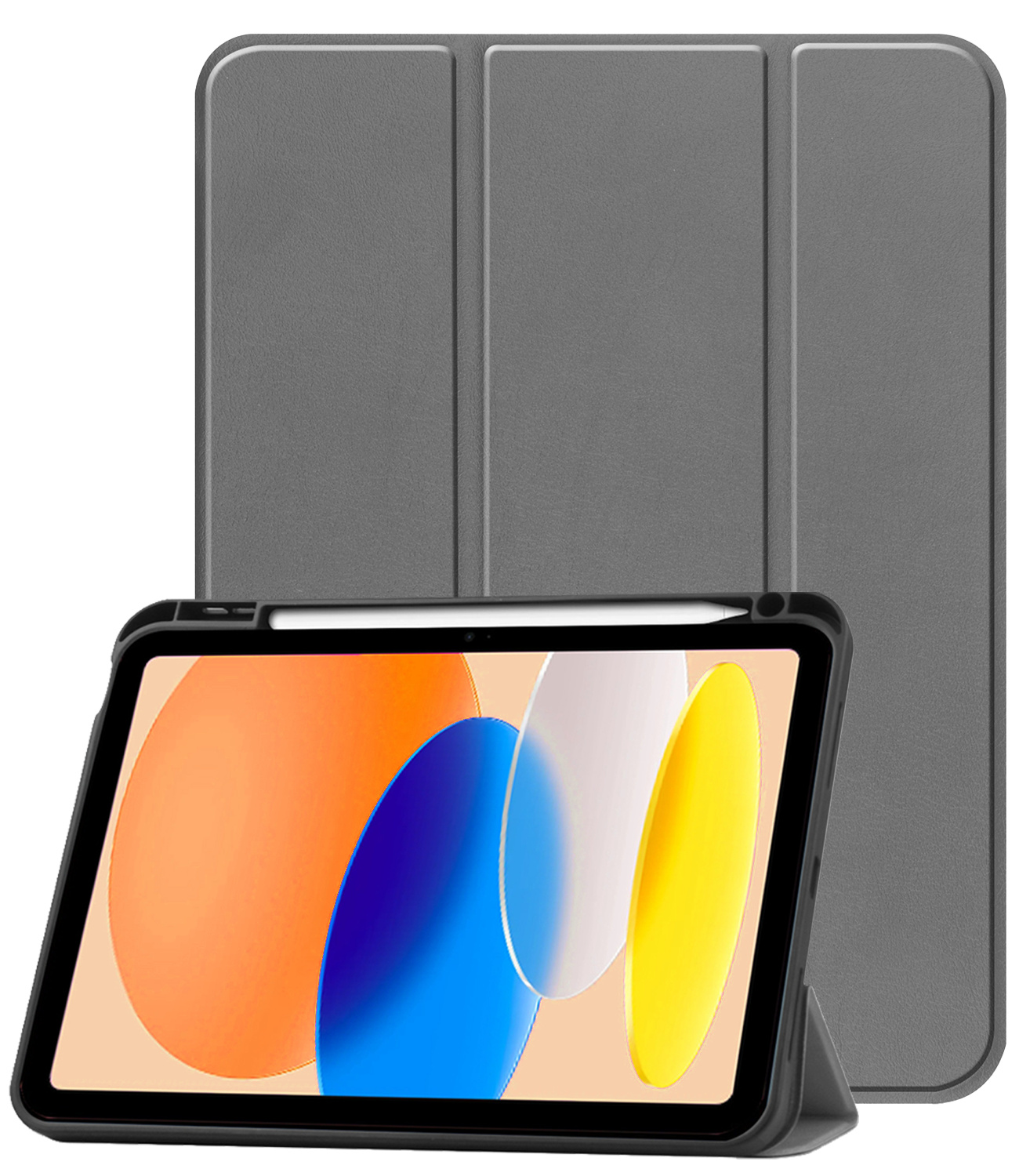 Nomfy Nomfy iPad 11 2025 Hoesje Met Uitsparing Apple Pencil - Grijs