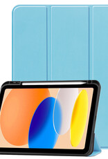 Nomfy Nomfy iPad 11 2025 Hoesje Met Uitsparing Apple Pencil - Lichtblauw