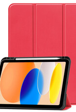 Nomfy Nomfy iPad 11 2025 Hoesje Met Uitsparing Apple Pencil - Rood