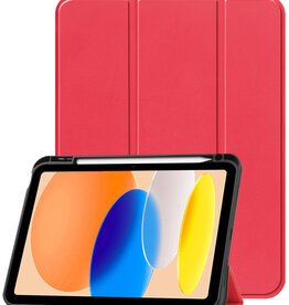 Nomfy Nomfy iPad 11 2025 Hoesje Met Uitsparing Apple Pencil - Rood