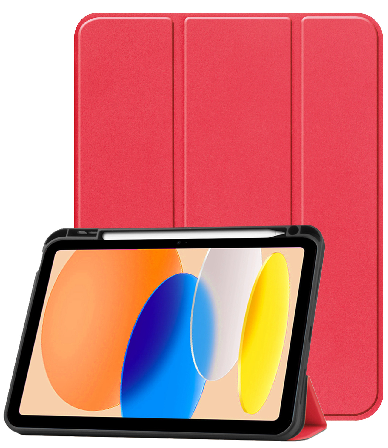 Nomfy Nomfy iPad 11 2025 Hoesje Met Uitsparing Apple Pencil - Rood