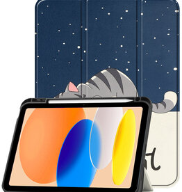 Nomfy Nomfy iPad 11 2025 Hoesje Met Uitsparing Apple Pencil - Kat