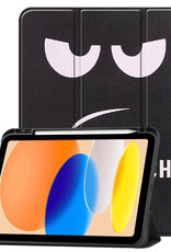 Nomfy Nomfy iPad 11 2025 Hoesje Met Uitsparing Apple Pencil - Don't Touch Me