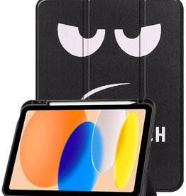 Nomfy Nomfy iPad 11 2025 Hoesje Met Uitsparing Apple Pencil - Don't Touch Me