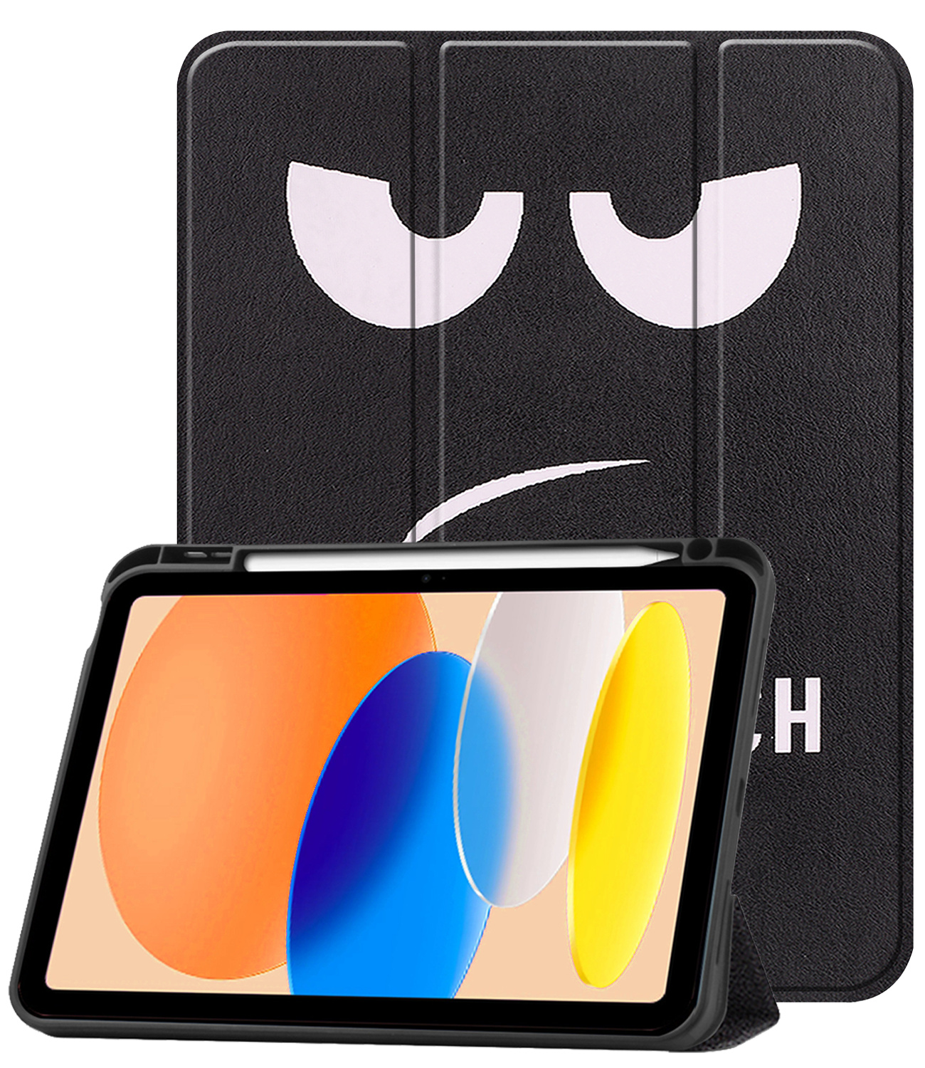 Nomfy Nomfy iPad 11 2025 Hoesje Met Uitsparing Apple Pencil - Don't Touch Me