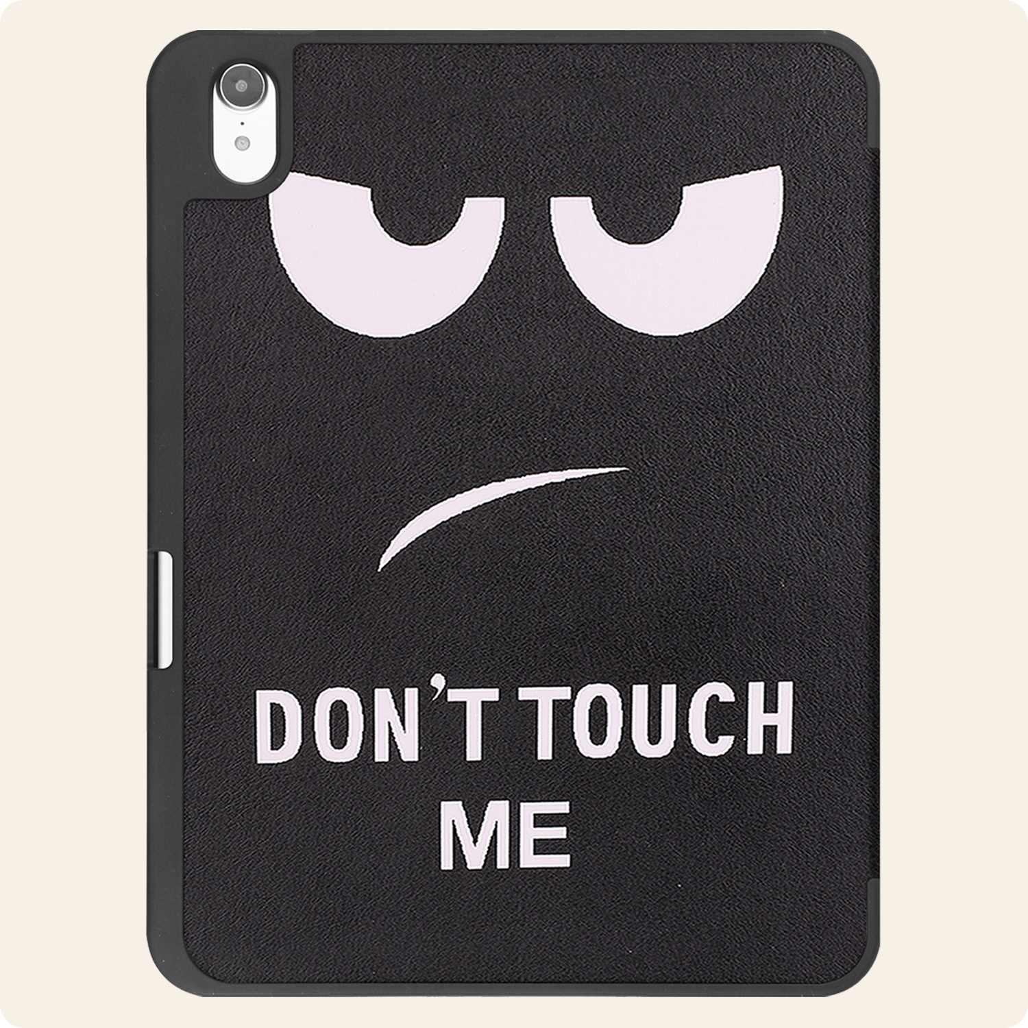 Nomfy Nomfy iPad 11 2025 Hoesje Met Uitsparing Apple Pencil - Don't Touch Me