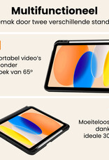 Nomfy Nomfy iPad 11 2025 Hoesje Met Uitsparing Apple Pencil Met Screenprotector - Bloesem