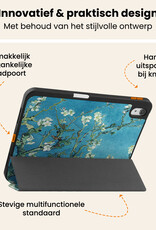 Nomfy Nomfy iPad 11 2025 Hoesje Met Uitsparing Apple Pencil Met Screenprotector - Bloesem