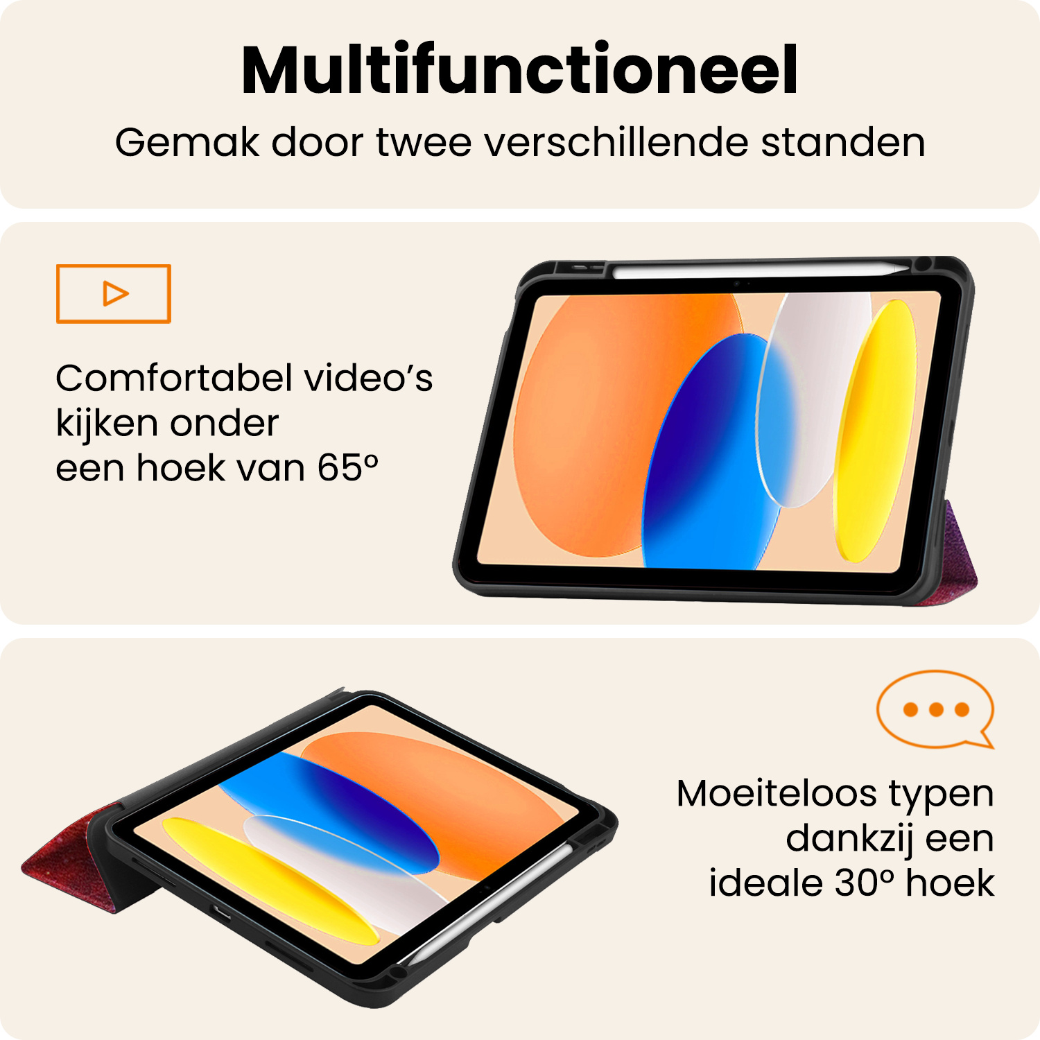 Nomfy Nomfy iPad 11 2025 Hoesje Met Uitsparing Apple Pencil Met Screenprotector - Galaxy