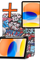 Nomfy Nomfy iPad 11 2025 Hoesje Met Uitsparing Apple Pencil Met Screenprotector - Graffity