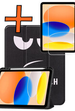 Nomfy Nomfy iPad 11 2025 Hoesje Met Uitsparing Apple Pencil Met Screenprotector - Don't Touch Me