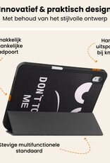 Nomfy Nomfy iPad 11 2025 Hoesje Met Uitsparing Apple Pencil Met Screenprotector - Don't Touch Me