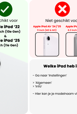 NoXx Hoesje Geschikt voor iPad 2022 Hoesje Case Hard Cover Hoes Book Case - Rood