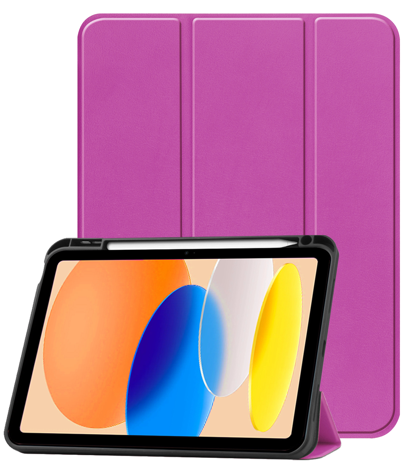 Nomfy Nomfy iPad 11 2025 Hoesje Met Uitsparing Apple Pencil - Paars