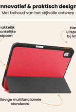Nomfy Nomfy iPad 11 2025 Hoesje Met Uitsparing Apple Pencil Met Screenprotector - Rood