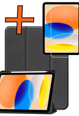 Nomfy Nomfy iPad 11 2025 Hoesje Met Uitsparing Apple Pencil Met Screenprotector -  Zwart