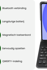 BASEY. BASEY. iPad 11 2025 Toetsenbordhoes Met Screenprotector - Donkerblauw