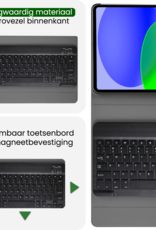 BASEY. BASEY. iPad 11 2025 Toetsenbordhoes Met Screenprotector - Donkerblauw