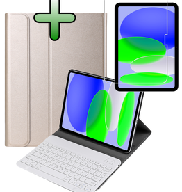 BASEY. BASEY. iPad 11 2025 Toetsenbordhoes Met Screenprotector - Goud