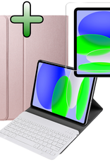 BASEY. BASEY. iPad 11 2025 Toetsenbordhoes Met Screenprotector - Rosé Goud