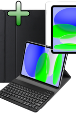 BASEY. BASEY. iPad 11 2025 Toetsenbordhoes Met Screenprotector - Zwart